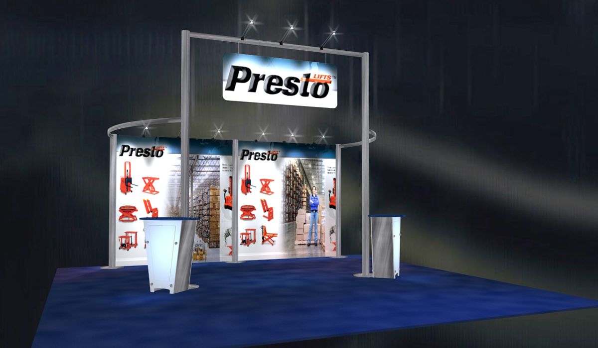 Presto Lifts Booth Graphics 